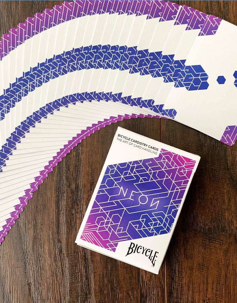 Neon Blue Aurora Bicycle Cardistry Cards - Image 5