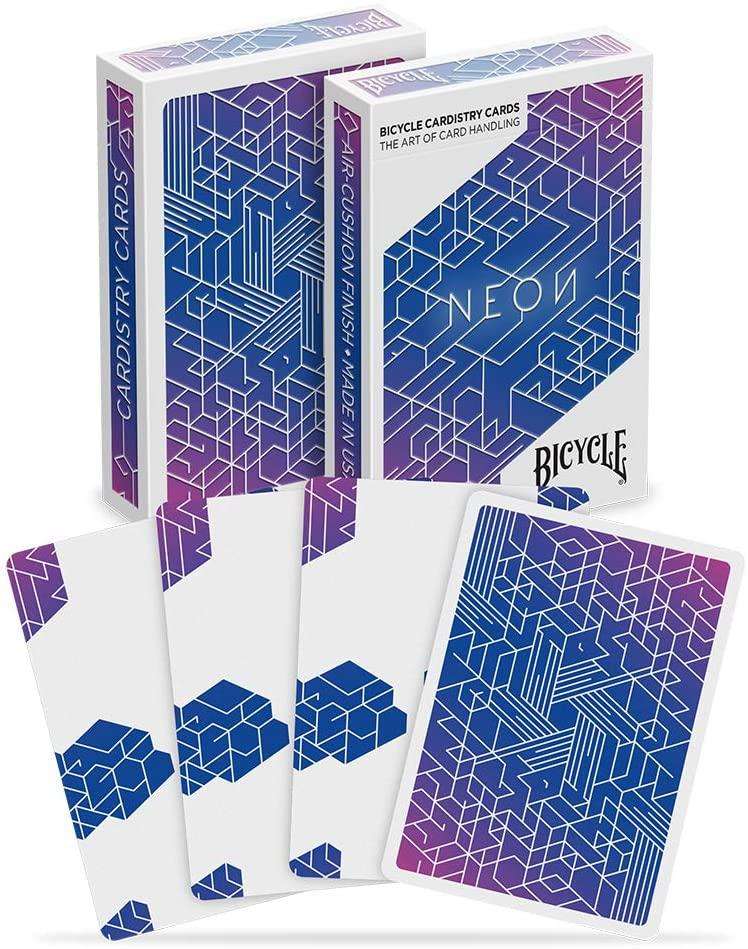 Neon Blue Aurora Bicycle Cardistry Cards - Image 6
