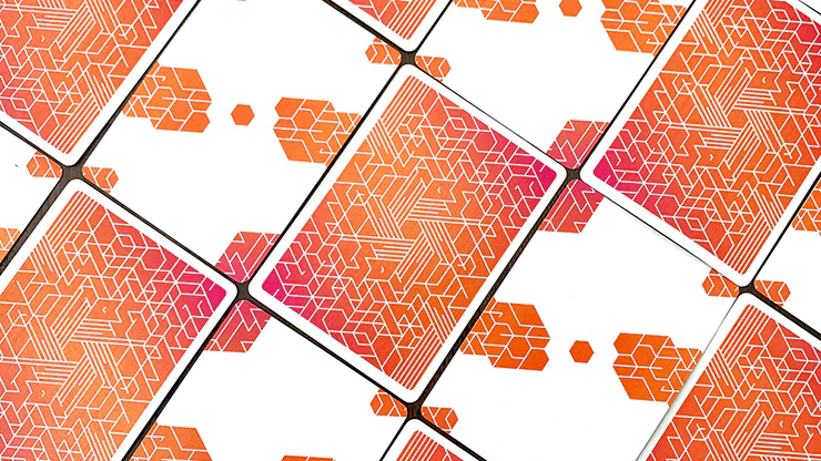 Neon Orange Bump Bicycle Cardistry Cards - Image 6