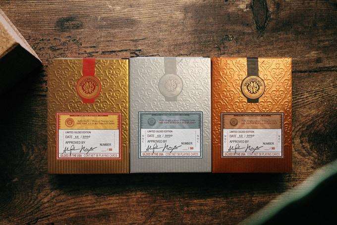 NOC Luxury Collection Gilded Playing Cards 3 Deck Set Cartamundi - Image 2