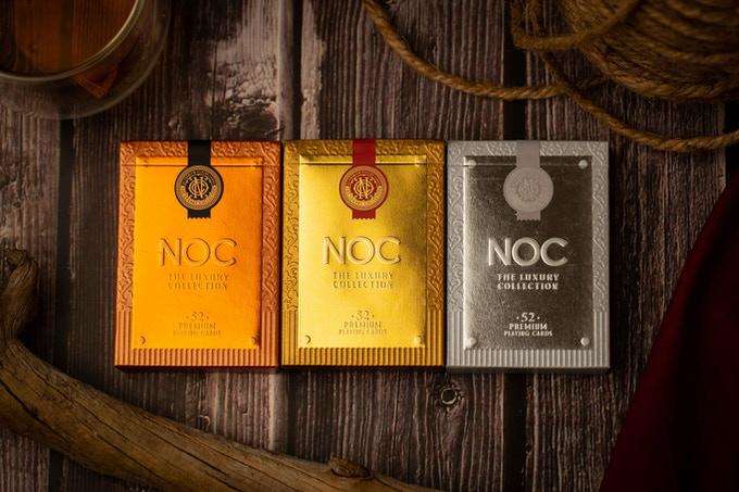 NOC Luxury Collection Gilded Playing Cards 3 Deck Set Cartamundi - Image 6