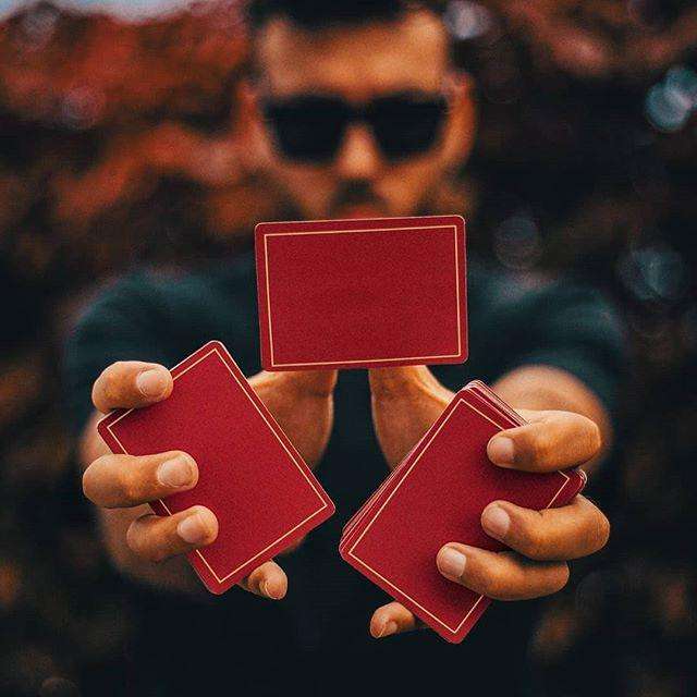 NOC Out Red Gold v2 Playing Cards USPCC - Image 2
