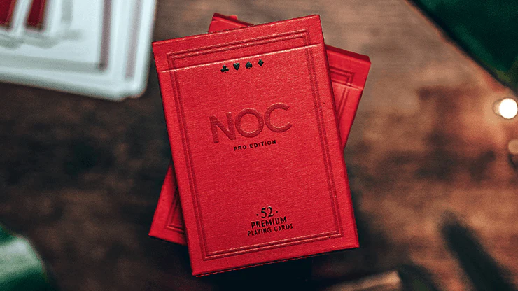 NOC Pro Burgundy Red Marked Playing Cards USPCC - Image 7