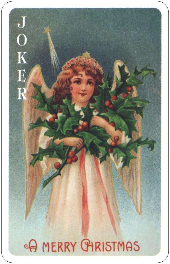 Old Time Christmas Angels Playing Cards USGS - Image 2