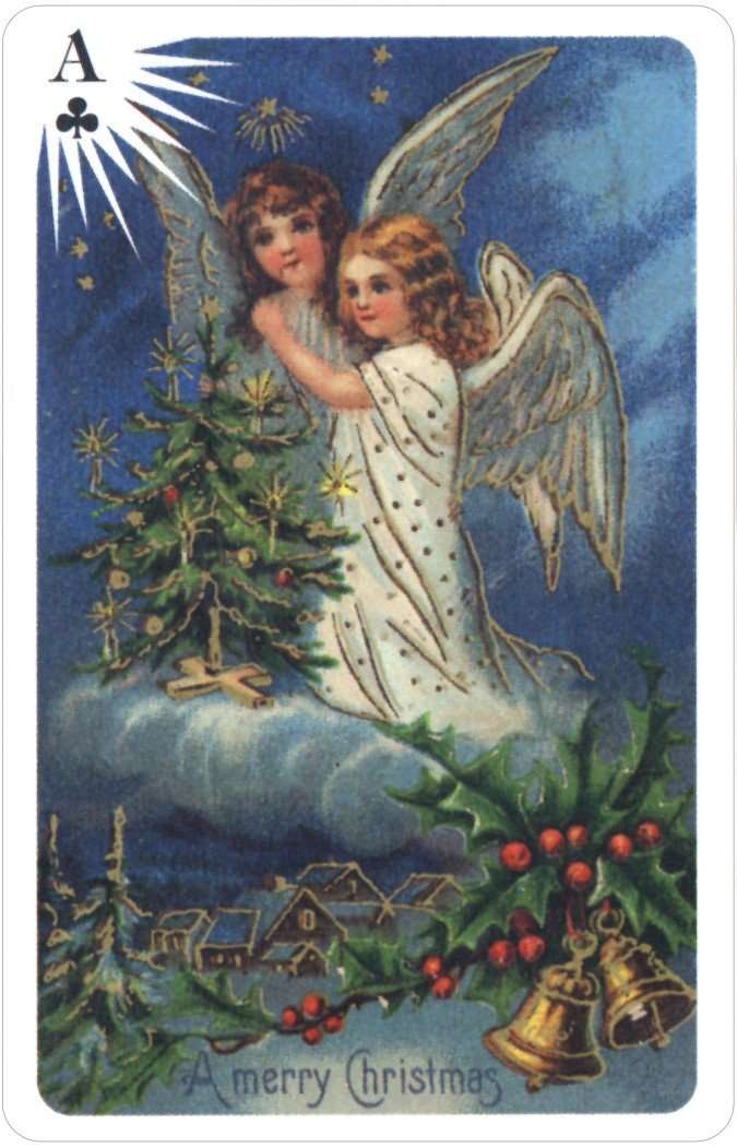 Old Time Christmas Angels Playing Cards USGS - Image 4