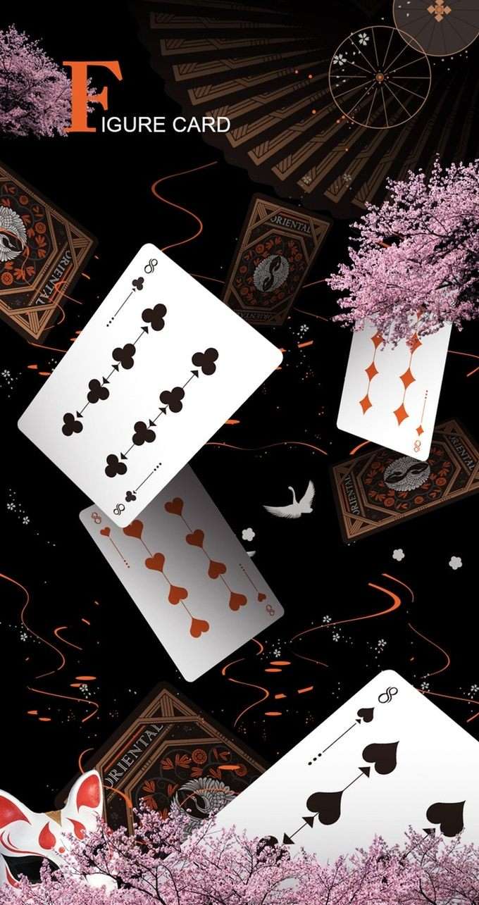 Oriental Memory Playing Cards 2 Deck Set USPCC - Image 3