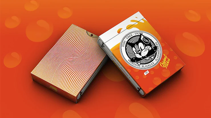 Original BlackCat Orange Milk Playing Cards Cartamundi - Image 4