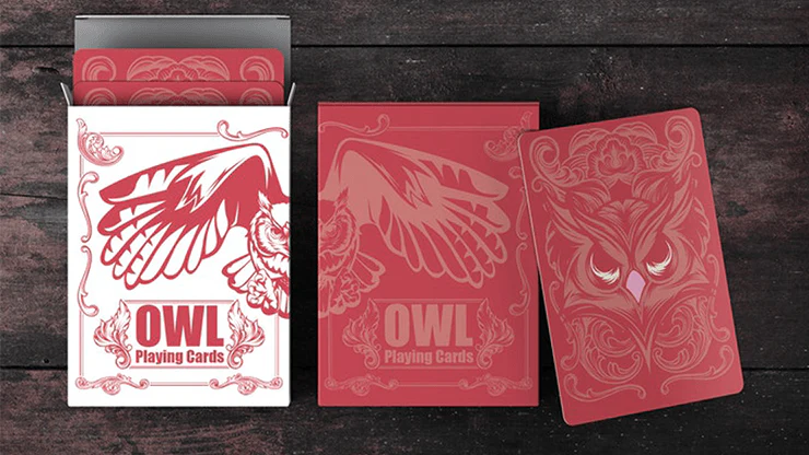 Owl Red Playing Cards HCPC - Image 2