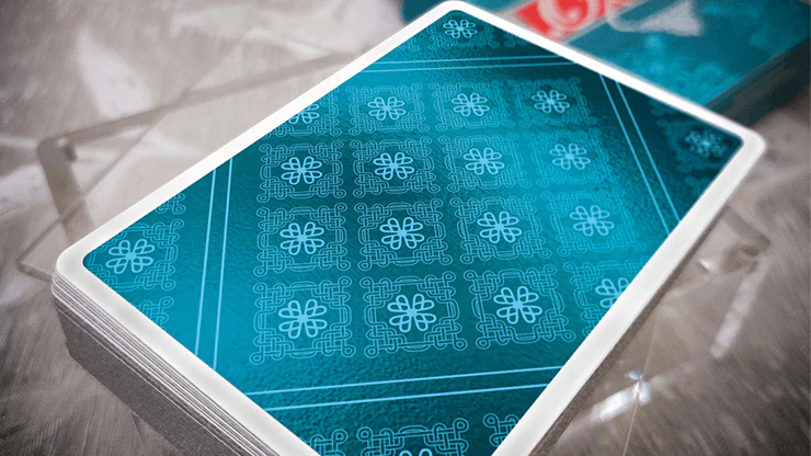 Oxalis Teal Playing Cards USPCC - Image 6