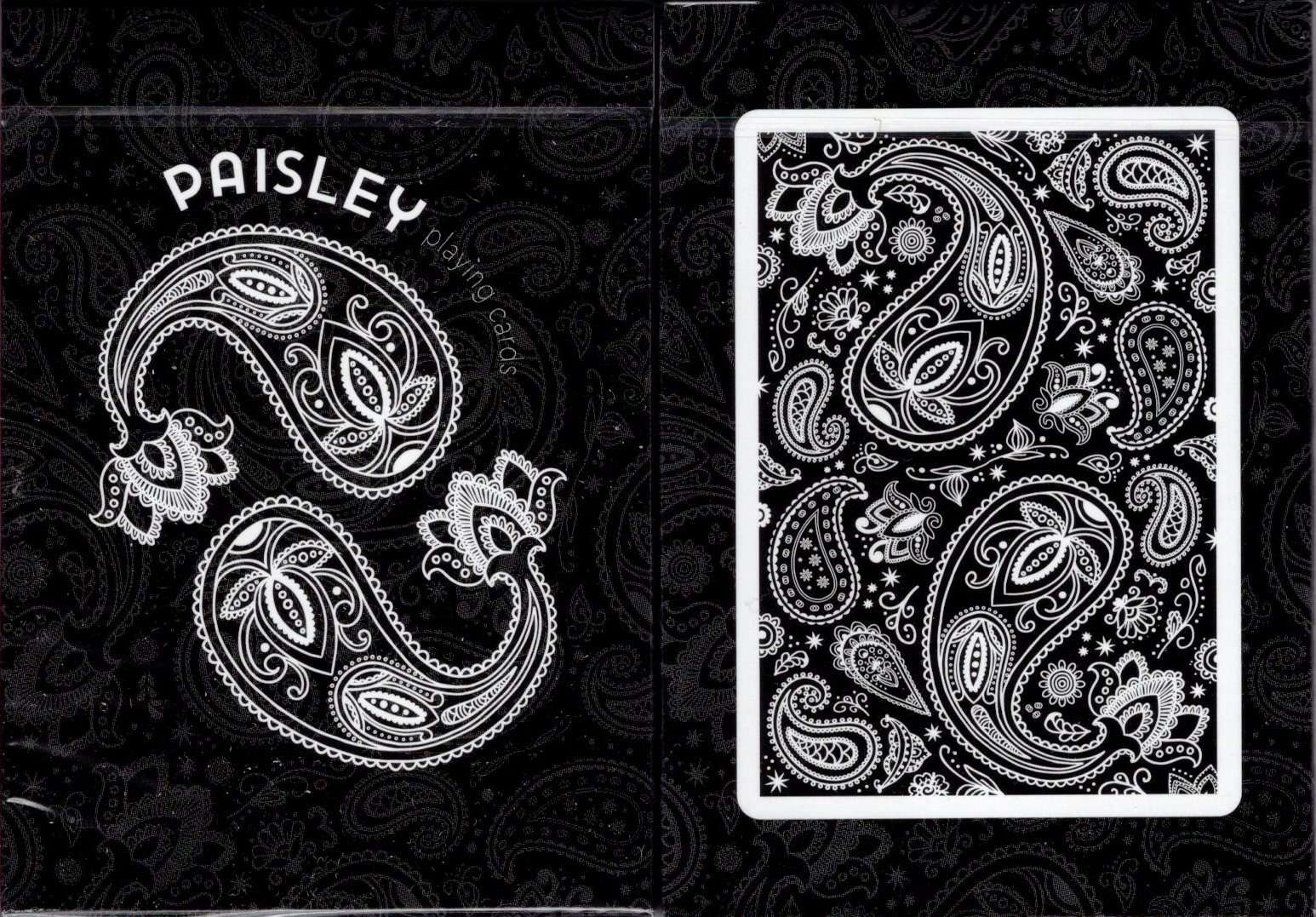 Paisley Black Marked Playing Cards USPCC