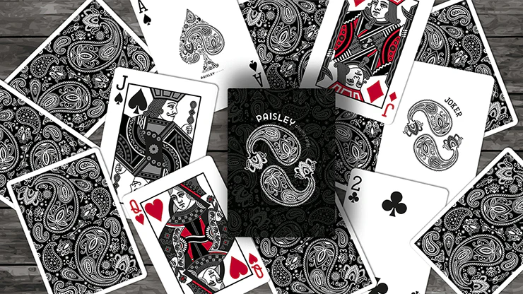 Paisley Black Marked Playing Cards USPCC - Image 2