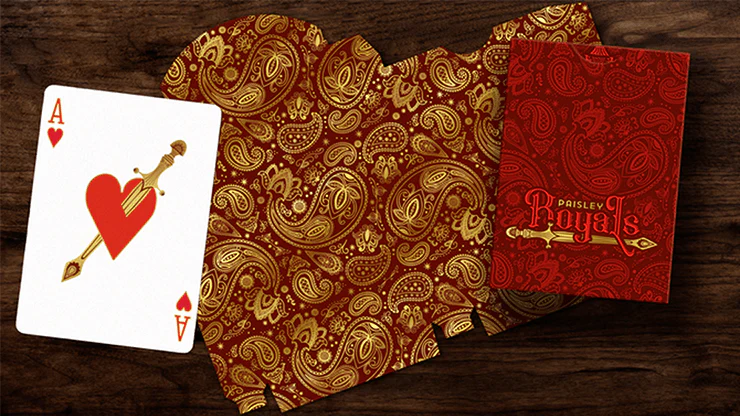 Paisley Royals Red Playing Cards USPCC - Image 3