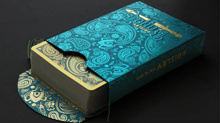 Paisley Royals Teal Playing Cards USPCC - Image 4