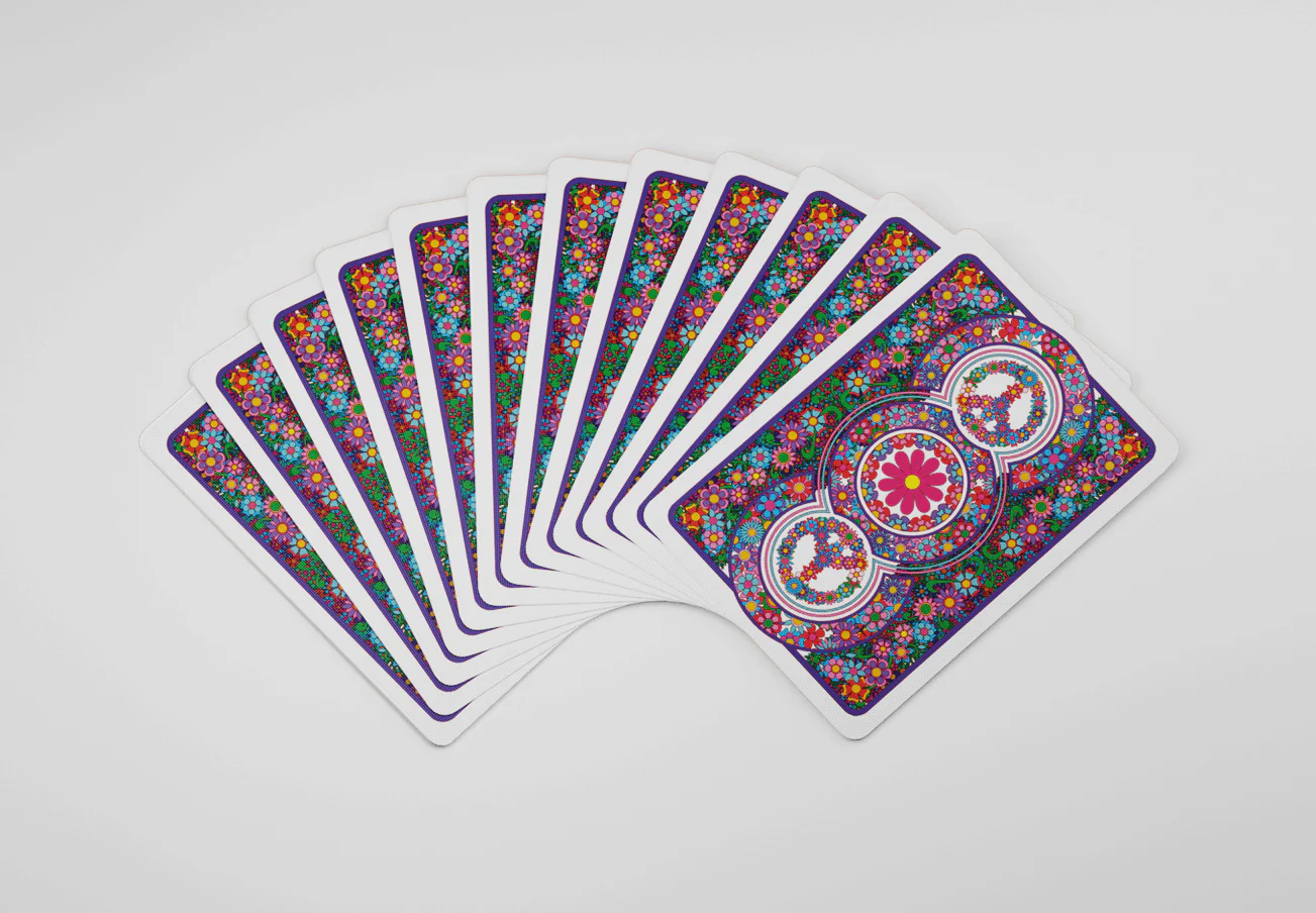 Peace & Love Bicycle Playing Cards - Image 2
