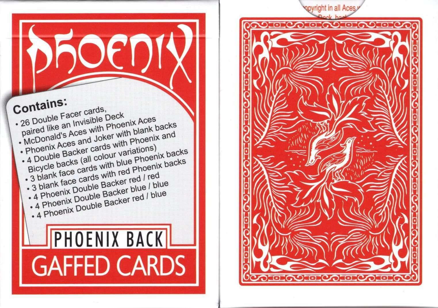 Phoenix Back Gaff Playing Cards USPCC - Image 2