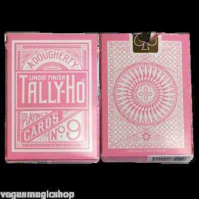 Pink Tally-Ho Reverse Circle Back Playing Cards - Image 2
