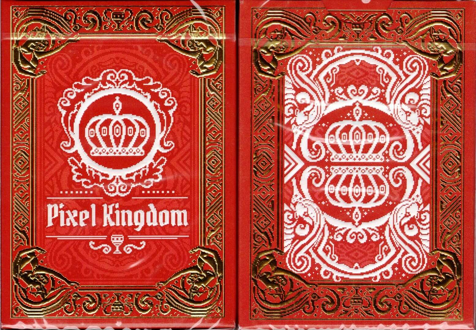 Pixel Kingdom Red Playing Cards USPCC
