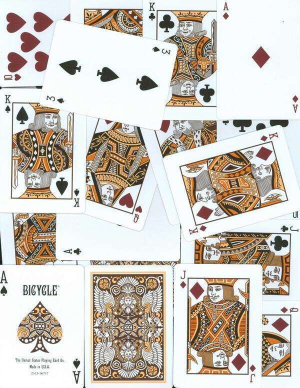 Pluma Orange Bicycle Playing Cards Deck - Image 3
