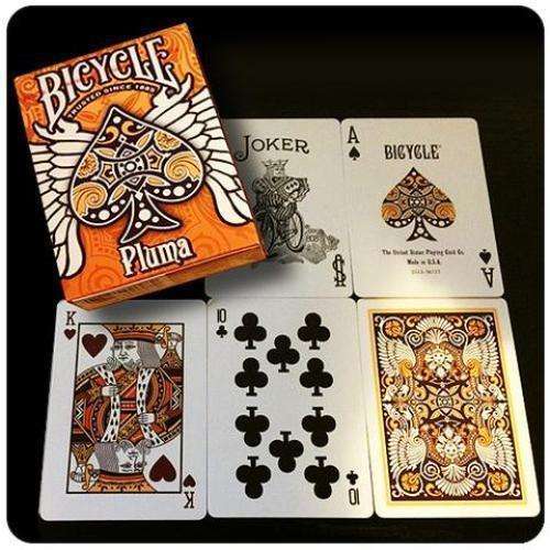 Pluma Orange Bicycle Playing Cards Deck - Image 4