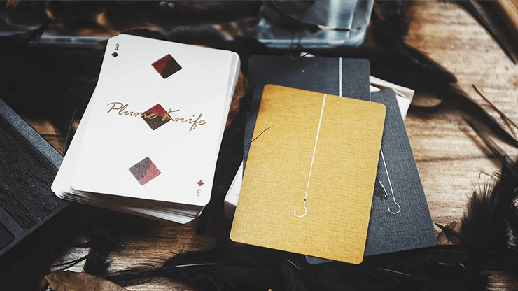 Plume Knife White Playing Cards TCC - Image 3