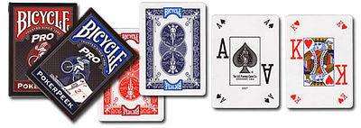 Pro Poker Peek Red & Blue 2 Deck Set Bicycle Playing Cards Poker Size - Image 4