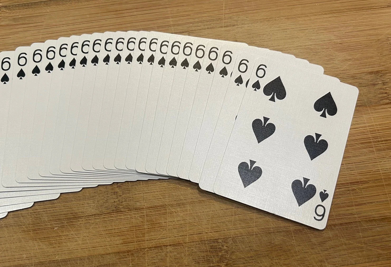 Purple One-Way Forcing Deck - 6 of Spades - Image 2