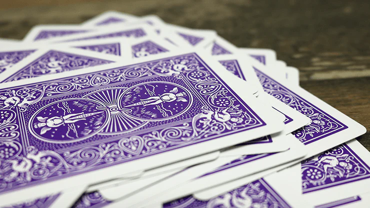 Purple Rider Back Bicycle Playing Cards with Gaff Cards and 1 Joker - Image 2