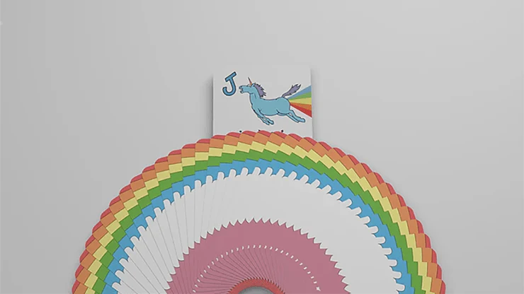 Rainbow Unicorn Fun Time! Playing Cards USPCC - Image 4