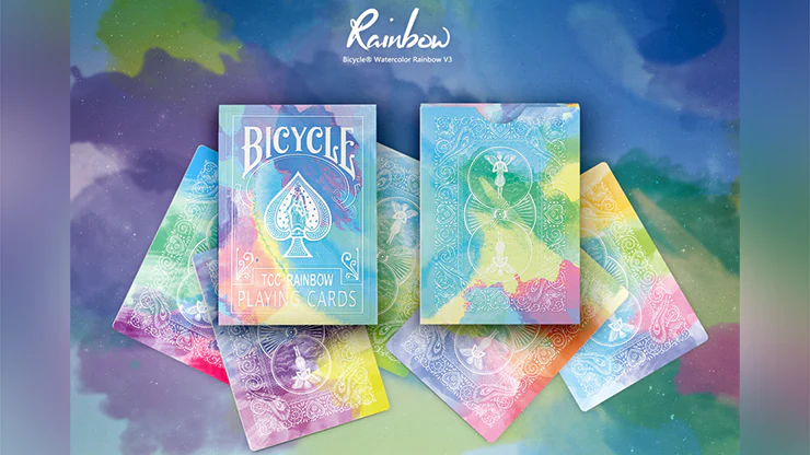 Rainbow v3 Cedar Bicycle Playing Cards - Image 2