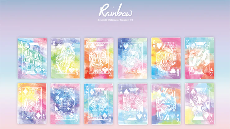 Rainbow v3 Cedar Bicycle Playing Cards - Image 3