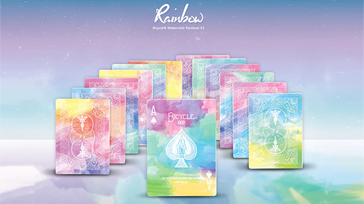 Rainbow v3 Cedar Bicycle Playing Cards - Image 4
