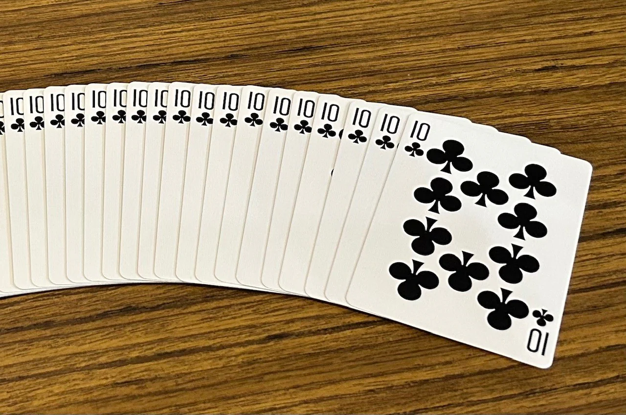Red One-Way Forcing Deck - 10 of Clubs - Image 2