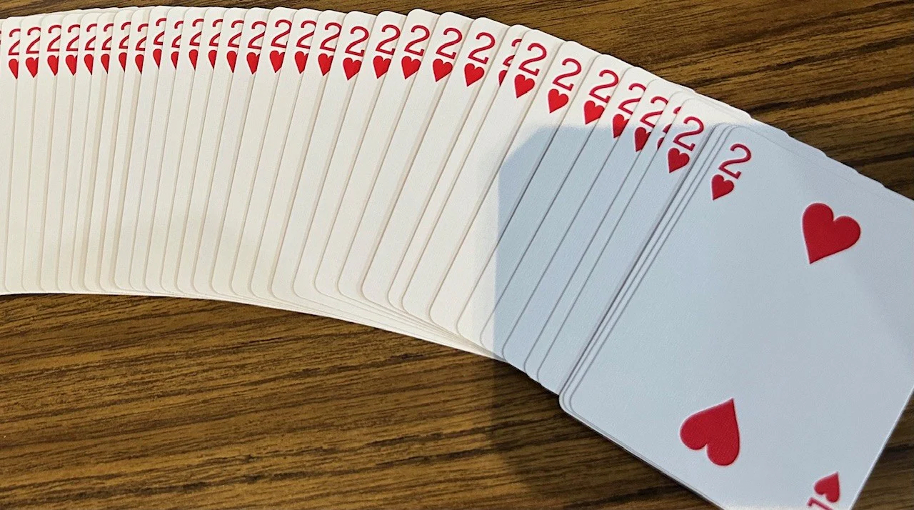 Red One-Way Forcing Deck - 2 of Hearts - Image 2