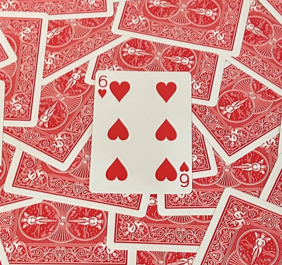 Red One-Way Forcing Deck - 6 of Hearts