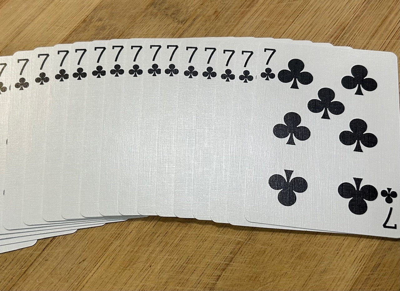 Red One-Way Forcing Deck - 7 of Clubs - Image 2