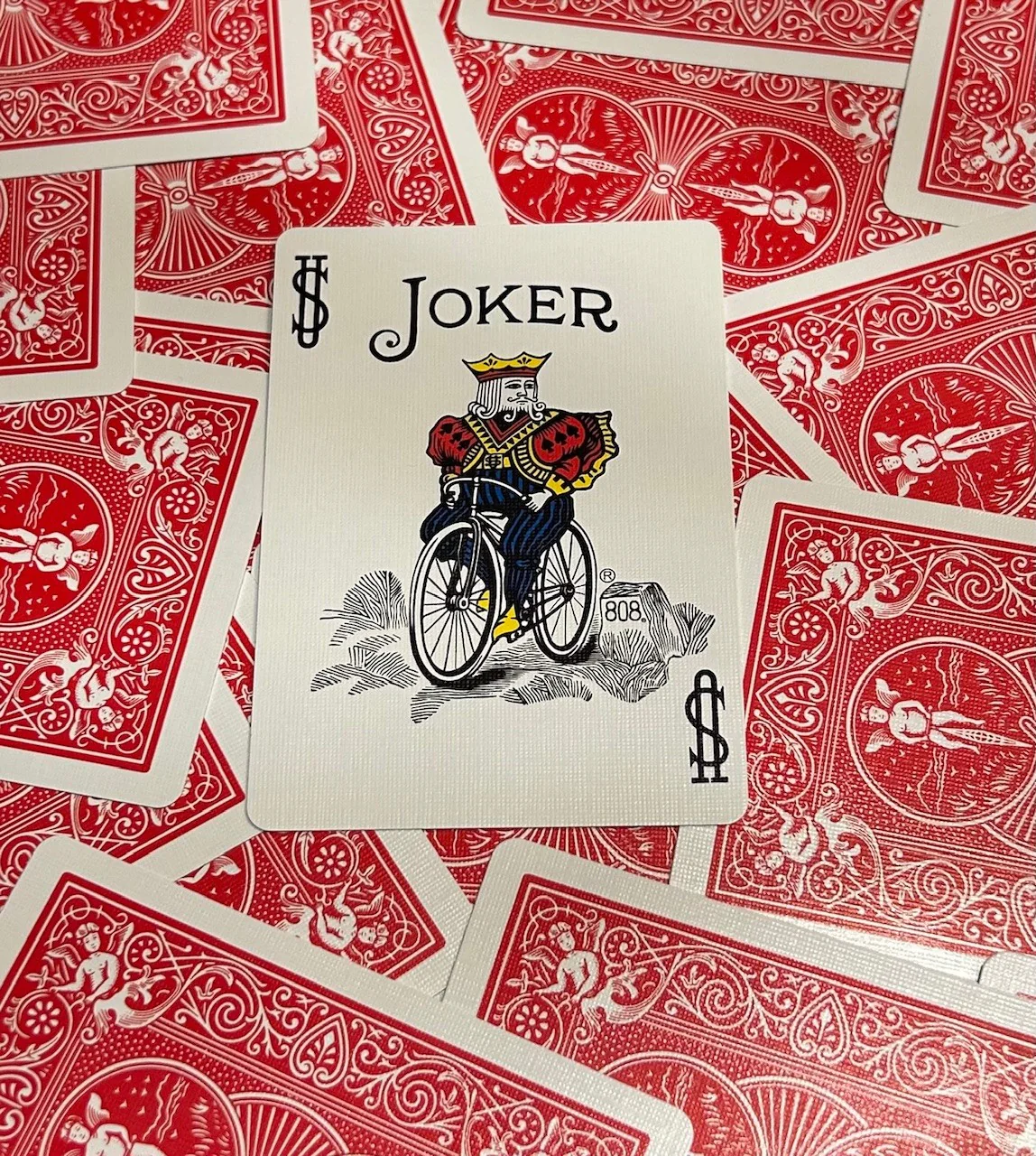 Red One-Way Forcing Deck - Colored Joker Only