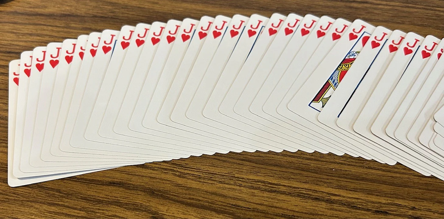 Red One-Way Forcing Deck - Jack of Hearts - Image 2