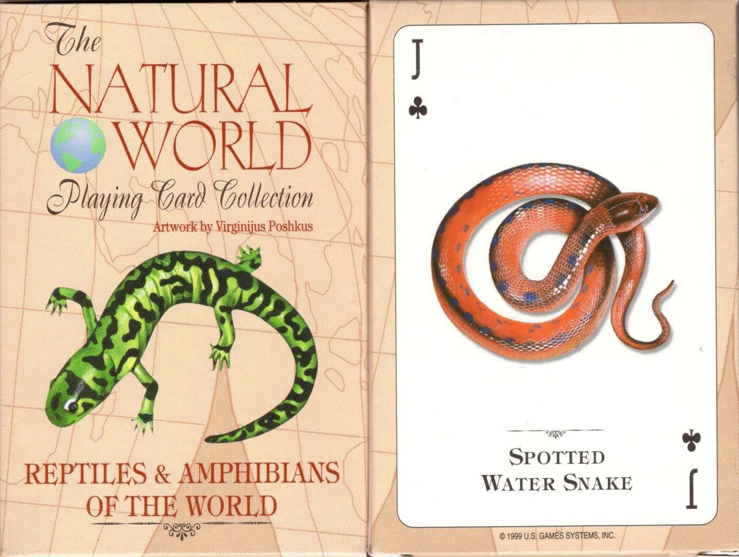 Reptiles & Amphibians of the Natural World Playing Cards USGS