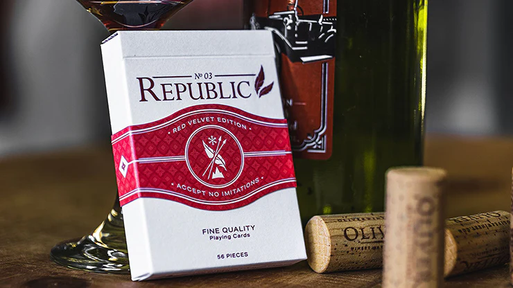 Republic No. 3 Red Velvet Playing Cards Cartamundi - Image 7