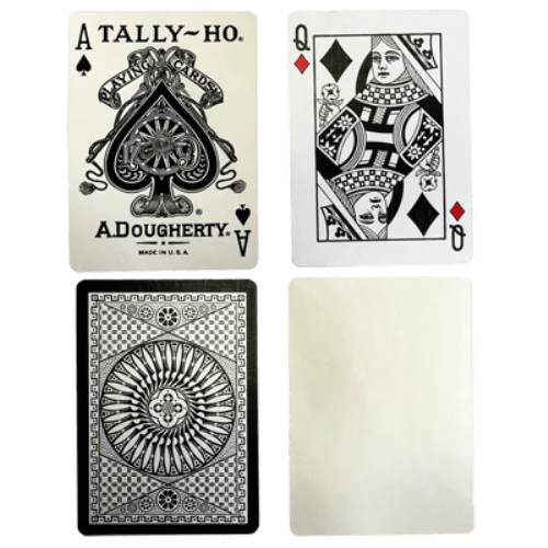 Reverse Circle White Tally-Ho Playing Cards - Image 2