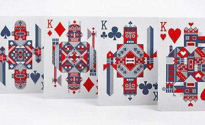 Robocycle 2 Deck Set Blue Black Bicycle Playing Cards - Image 7