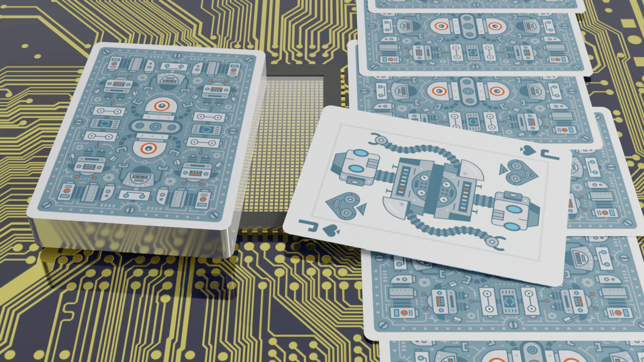 Robot Gilded Bicycle Playing Cards - Image 2