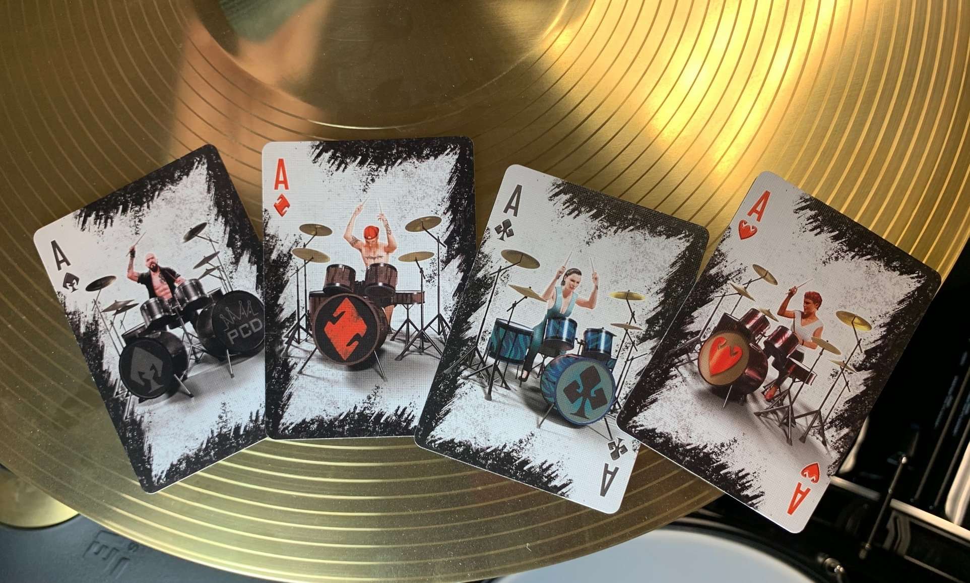 Rock & Roll Black Gilded Bicycle Playing Cards - Image 7