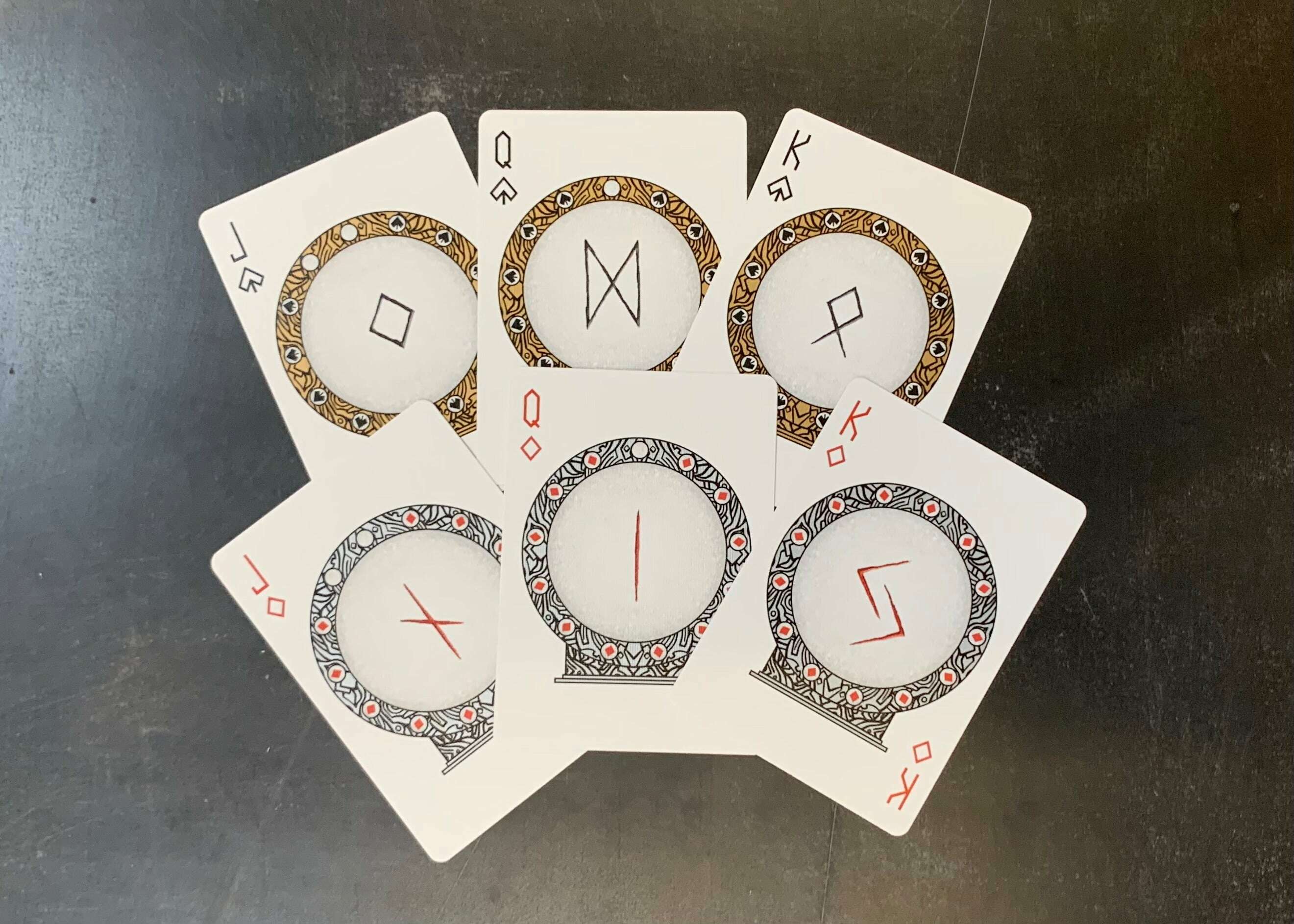 Runes v2 Gilded Bicycle Playing Cards - Image 5