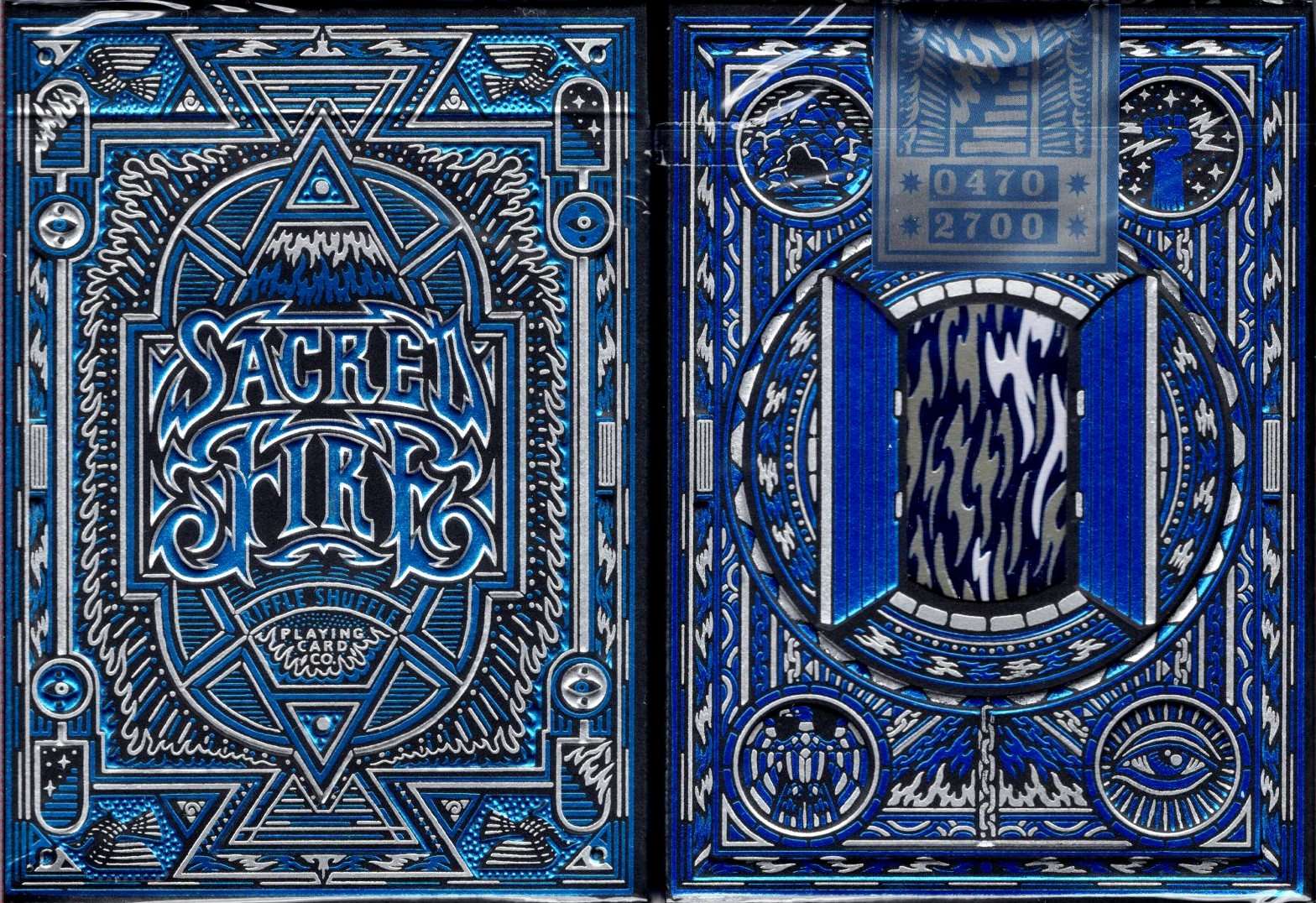 Sacred Fire Sapphire Playing Cards TPCC