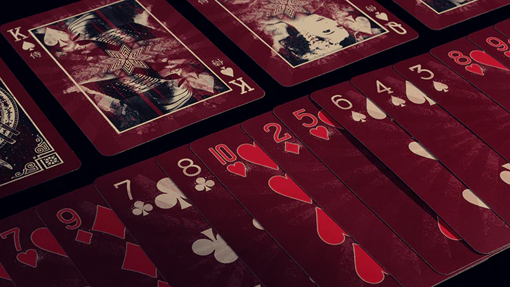 Samurai V3 Red Bicycle Playing Cards - Image 2