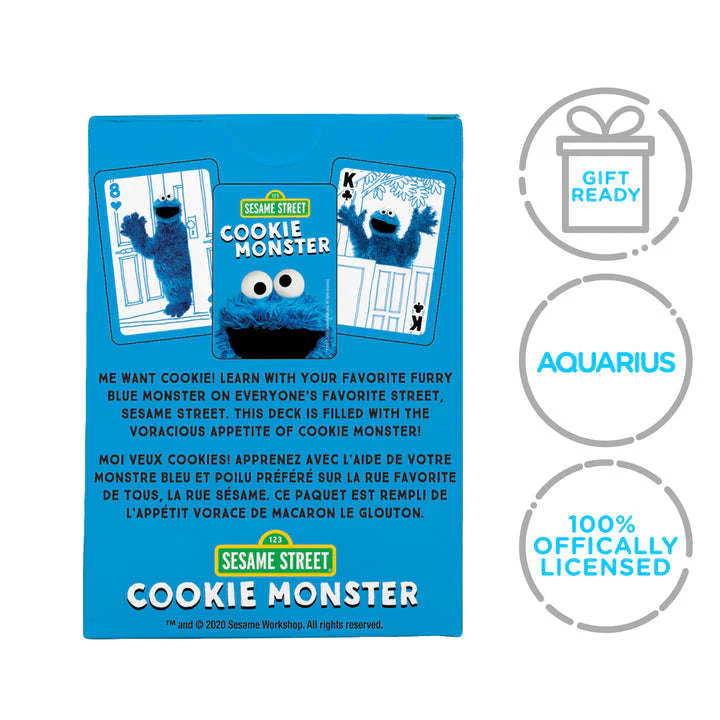Sesame Street Cookie Monster Playing Cards Aquarius - Image 2