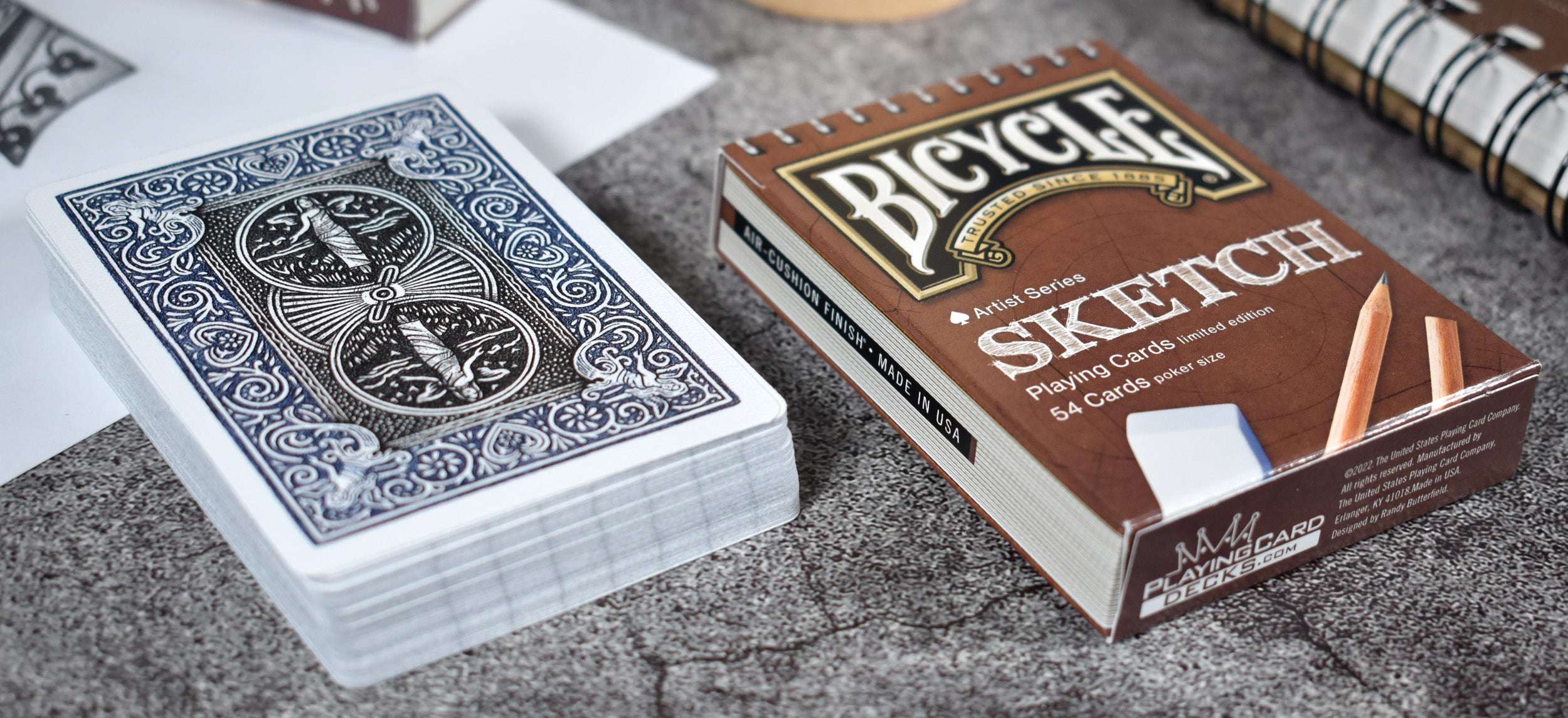 Sketch Bicycle Playing Cards - Image 2