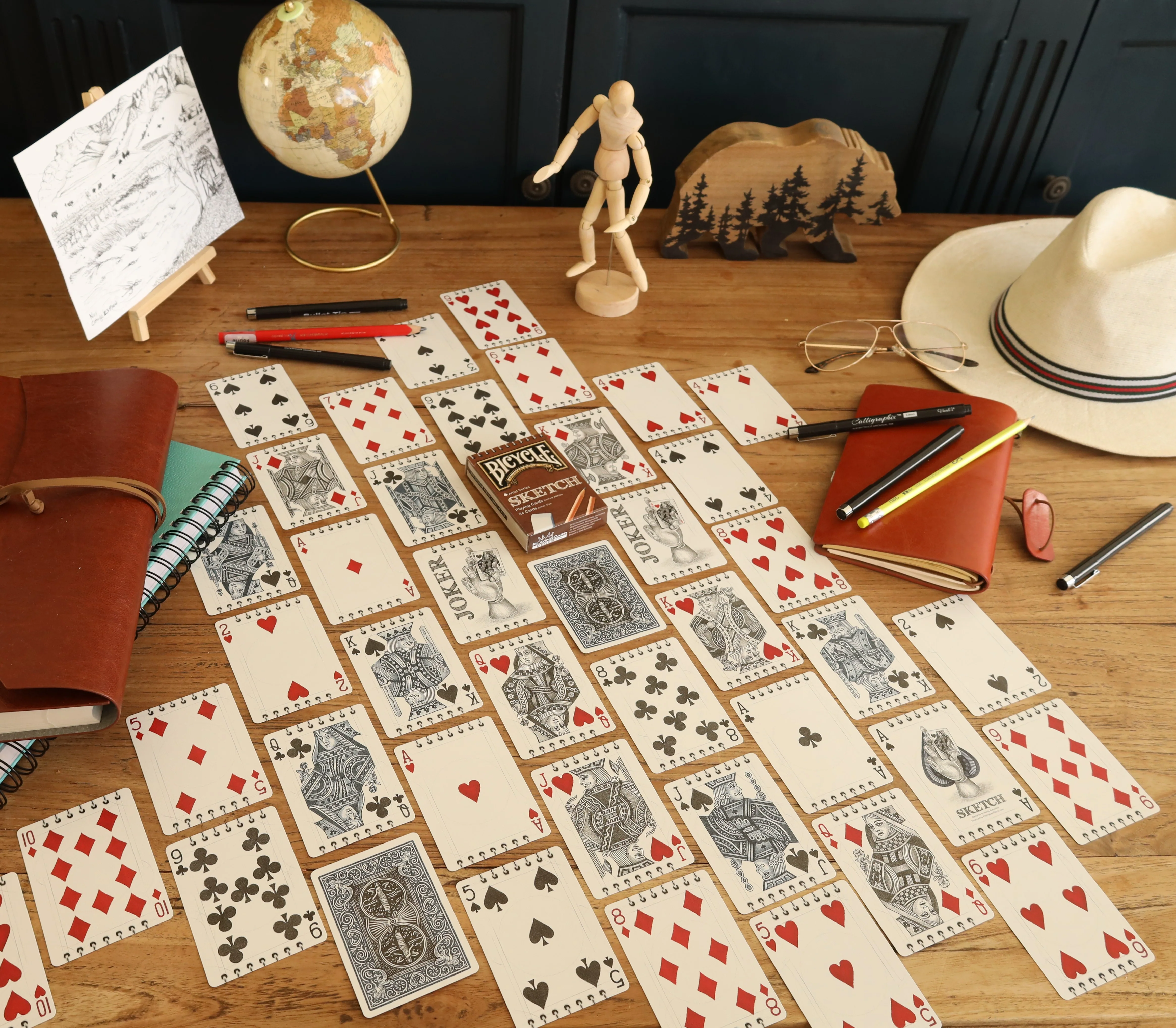 Sketch & Draft Bicycle Artist Series Playing Cards - Limited Edition Set - Image 2