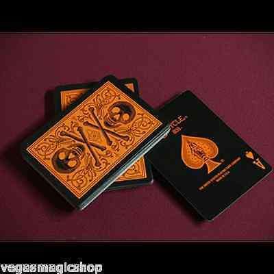 Skull Metallic Orange Bicycle Playing Cards - Image 5